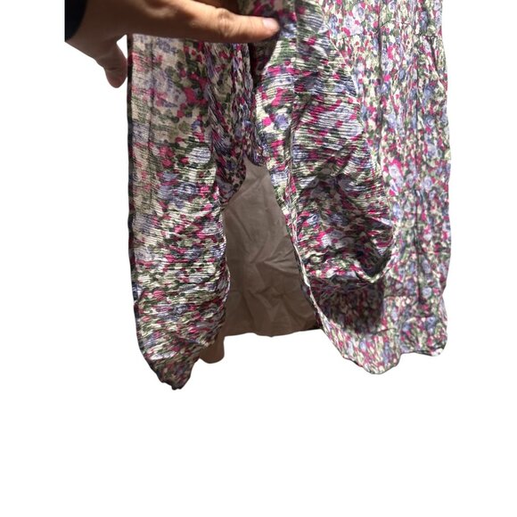 Ralph Lauren Floral Crinkle Tiered Dress Women 6 Ruffle Midi Dainty Peasant Farm - Picture 8 of 14